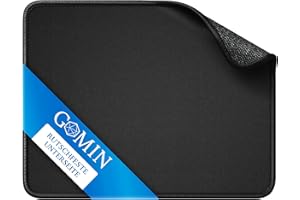 Mauspad Mini – 230x180mm Gaming Mousepad – Ohne störendes Logo und Vernähte Kanten – Rutschfest und Wasserdicht – Verbessert Geschwindigkeit und Präzision für PC, Büro, Laptop, Computer, Schwarz Gomin