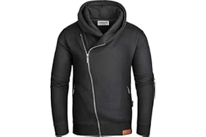 Grin&Bear | Uomo | Giacca Felpa con Cappucio | Hoodie con Cerniera ad Angolo | GEC016