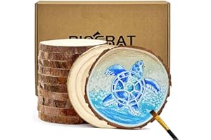 BIOGRAT Dischi di Legno 10 cm Dischetti legno da Decorare, (10-11 cm 12 pz) Tronco Legno Decorativo