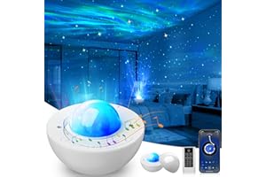 MDIOUM Galaxy Projector Night Light for Kids Bedroom, Nebula Starry Light Projector with Remote Control, Bluetooth, White Noise & Auto Timer, Celling Projector Light for Adults Room Home Party Decor Gift