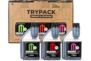 UP NUTRIENTS Trypack Fertilizante Grow, Bloom & Boost 250 ml | Abono 100% Orgánico Indoor & Outdoor Enraizamiento, Crecimiento y Engorde Floración Cogollos | Estimulador Flores y Plantas