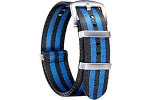 BINLUN Cinturini per Orologi in Nylon Ricambio Multicolore Balistico G10 Premium con Nero/Argento Fibbia in Acciaio Inossidabile per Uomo Donna 18mm 20mm 22mm 24mm (Nuova Versione)