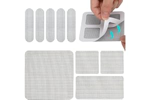 TOPBELIEF Fliegengitter Reparatur Set, 28 Stück Fenster Tür Patch Reparatur, Selbstklebend Glasfaser Reparatur, Fliegengitter Flicken moskitonetz für Reparatur Flecken Verhindern Moskitos Insekten Mehrere Größe
