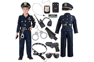 Spooktacular Creations Zestaw kostiumu policjanta deluxe dla dzieci, fantazyjny zestaw do odgrywania ról
