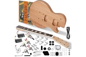 STRICH DIY Electric Guitar Kit, LP Style Mahogany Body & Maple Neck Guitar with HH Pickups, Easy to Assemble Kit with All Parts Included – Build Your Own Electric Guitar SLP-D30