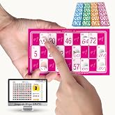 BINGO ESCOPRINT - 960 Reusable Die Cut Bingo Cards | Gift PC Bingo Game | Board Game | 90 Balls | Adults, Families &amp; Associat