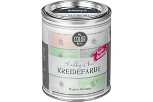 My COLOR Room Shabby Chic Kreidefarbe 750 ml - Schiefergrau - Küchenmöbellack und Möbelfarbe ohne Schleifen. Wasserbasiertes Chalk Paint, für Holz & mehr mit hoher Deckkraft u. schnell trocknend