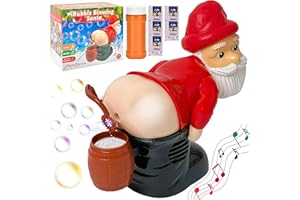 PICKONA Farting Santa Bubble Machine funny santa bubble blowing machine, bubble blowing santa, Automatic Bubble Maker with Light and Music Funny Santa Claus Bubble Blowing Machine Gift for Party
