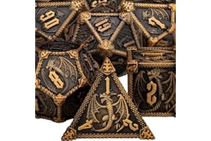 ARUOHHA D&D Lot de dés DND Donjons et Dragons avec coffret cadeau, dés polyédriques à 6 faces pour jeux de société Pathfinder Warhammer RPG D20 D12 D10 D8 D6 D4
