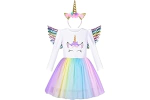 Sunny Fashion Robe Fille Noël Chapeau de père Noël Manche Longue Partie Habiller 3-12 Ans