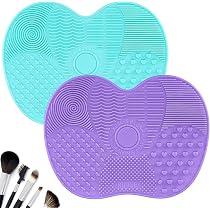 Intirilife Silikon Pinselreiniger In Pink – Reinigungsmatte Für Make-up-Pinsel Und Schwämmchen, 7,3x5,5x3 Cm