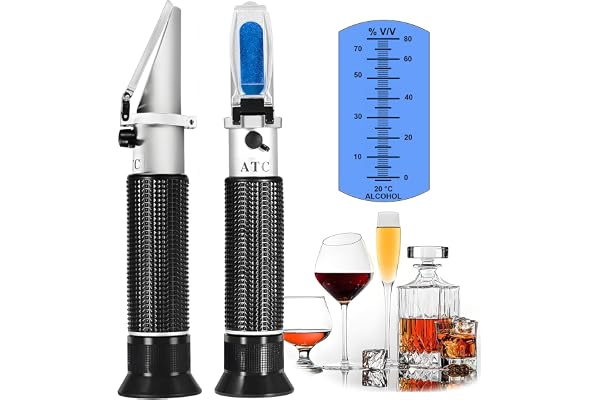 Réfractomètre portable de mesure de teneur en alcool 0-80 % (whisky, cognac, vidka, etc.), largement utilisé dans la recherche scientifique