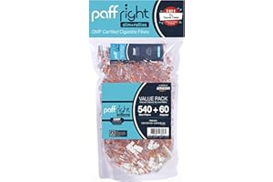 Bocchini per Tabacco Paffright, Filtri per Tabacco, 5 mm - 6 mm Plastica Microbocchino per Tabacco, Bocchino Confezione da 540+60 Pezzi, Filtro per Sigaretta Slim, Ultra Slim e Cartine Sigarette