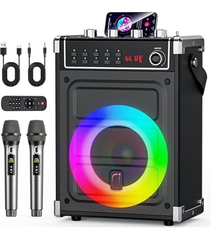 RHM K666 Karaoke Machine with Rich & Deep Bass, Powerful Sound, 2