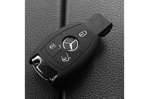 Soft Case Schutz Hülle Auto Schlüssel für Mercedes Benz Smartkey E-Klasse W212 S212 C207 A207 CLS CLA 117 B-Klasse W242 W246 A-Klasse W176 S-Klasse W221 W222 V-Klasse W447 / Farbe: Schwarz