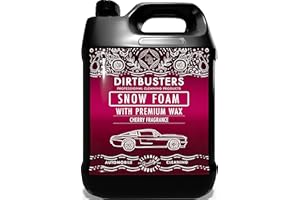 Dirtbusters Snow Foam (5L) Car Shampoo And Wax, Powerful Thick Foam Pre Wash Car Cleaner, Suitable For Cleaning Vehicle Exteriors, Cherry