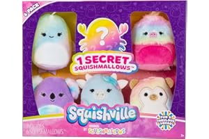 Squishville by Original Squishmallows Garden Squad Plush - Six 2-Inch Squishmallows Plush Including Elysa, Ludwig, Rayford, Rutabaga, Sakina, and 1 Surprise - Toys for Kids