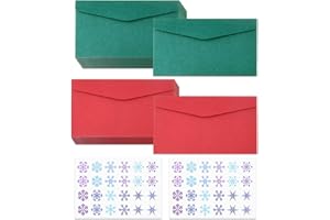 TUPARKA Christmas Enclosure Card Envelopes Gift Card Envelopes Red Green Envelopes for Christmas of Envelope (Square Flap, 100)