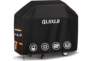 QLSXLB Funda Barbacoa Exterior Impermeable, Resistente Tela 600D Oxford Cubierta BBQ Gas 183x66x130cm, Funda Protectora de Parrilla Universal Anti-Viento/Anti-Polvo/Anti-Humedad Negro