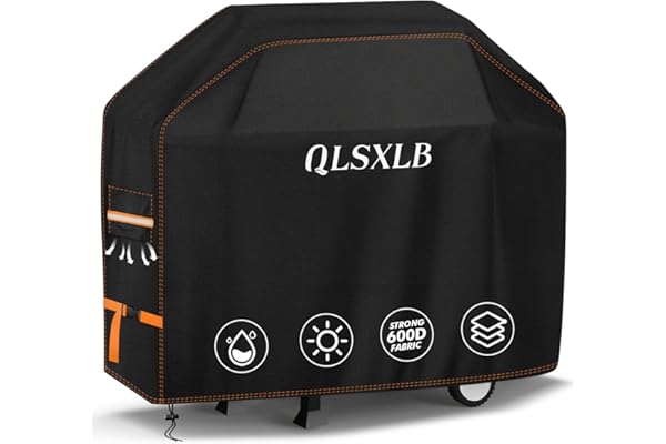 QLSXLB Housse Barbecue Exterieur, Oxford 600D Robuste Bache de Protection BBQ 100x60x110cm, Housse Plancha Gaz avec Bouche D'aération Anti-Vent/Anti-UV/Anti-l'eau/Anti-l'Humidité/Antipoussière Noir