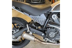 XX ECOMMERCE Motorradzubehör Aluminium Side Mid Rahmen Cover Panel Schutzfolie Verkleidung für Ducati Scrambler Sixty/Desert Sled/Vollgas/Urban Enduro (Schwarz)