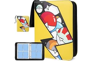 MUYANS Sammelalbum für Pokemon Karten, 60 Seiten 480 Karten Kapazität Sammelkarten Album, PU Tragbar Wasserdicht Karten Halter Heft Ordner Buch