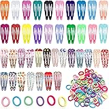 YMJD 180 Pezzi, 80 Pezzi Fermagli Capelli Bambina+100 Pezzi Elastici Capelli Piccola,Mollette per Capelli Bambina e Elastici 