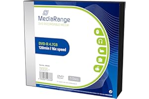 MediaRange MR418 4.7GB DVD-R 5pièce(s) DVD vierge - DVD+RW vierges (4,7 Go, DVD-R, 5 pièce(s), 16x, Boîtier CD)