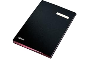 Esselte Parapheur avec 20 Onglets Cartonnés, A4, Noir, 621061