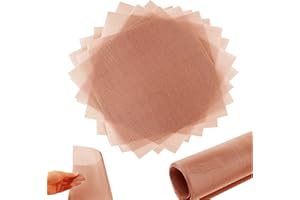 LTKJ 20 Stück 60 Mesh 99,9% reines Kupfer Screen Woven Mesh Screen, Copper Mesh Cloth Fine Mesh, 7,5 x 7,5 Zoll