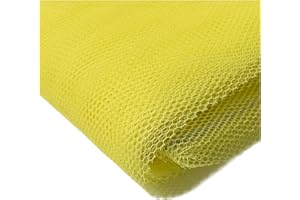THEFABRICTRADE Citronelle Yellow Dress Net Fabric 100% Polyester Flare Free Tutu Tulle Mesh Veil Bridal Material (Sample)