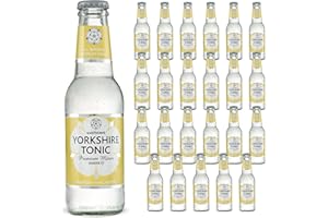 Tonic Water for Gin - Premium Tonic Water w/Quassia & Sicilian Lemon Extracts, Sugar, Carbonated Water, & Vitamin C - Mixers for Drinks, Vodka, Cocktails, & Mocktails - Raisthorpe Manor, 200ml, 24-Pk