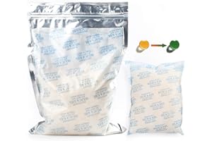 LotFancy 500g (1.1 lb) Silica Gel Packet, Rechargeable Desiccant Pack and Dehumidifier (Orange to Dark Green), Moisture Absorbing Bag for Home, Car, Basement