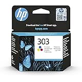 HP 303 Tricromia, T6N01AE, Cartuccia Originale HP da 165 Pagine, Compatibile con Stampanti HP Tango e Tango X e HP Envy 6220,