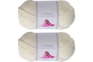 Utopia Crafts Cuddle Super Chunky Chenille Yarn Cream, 100g 60m Ball, Fluffy, Soft & Easy to Use, Perfect for Crochet & Knitting, Machine Washable, Beginner-Friendly Wool Alternative - Pack of 2