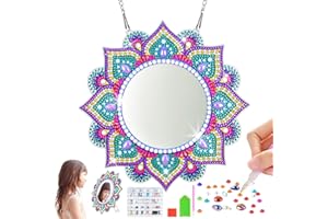 WuGU Prezenty dla dziewczynek, 5, 6, 7, 8, 9, 10, 11, 12 lat, zestaw do malowania diamentami 5D, zestaw do majsterkowania dla dzieci, kreatywne majsterkowanie, prezent urodzinowy, zabawka od 5-12 lat