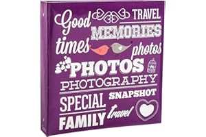 Arpan Großes Einsteckalbum für 500 Fotos, 15,2 x 10,2 cm, Violett