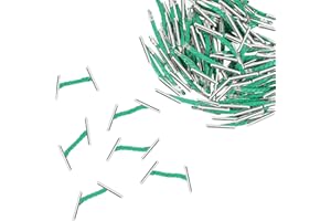 Shappy 80 Pcs 25mm Treasury Tags Green Treasury Tag String Paper Fasteners for Securing Loose Punched Paper and Documents