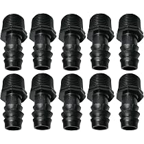 AERZETIX - Set di 2 - Raccordo Maschio Scanalato in Ottone 1/2 per Tubo 16mm - Filettatura Esterna - per Chiave 22mm - Adattatore Connettore Sistema Circuito Irrigazione Pompa