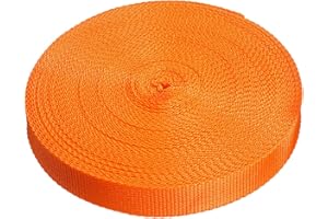 Direct Manufacturing 25mm x 50m Webbing Roll Polypropylene for DIY, Straps, Harnesses, Lashing and more | 970lb / 440kg breaking strain | Made in UK