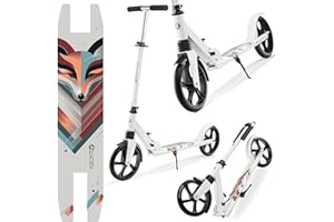 Hypermotion Trottinette Enfant 7 Ans et Adulte Pliable jusqu'à 100 kg - Trotinette pour Les Jeunes - Excellente Suspension, Plateforme Antidérapante, Guidon Réglable, Roues de 200 mm