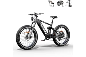 ‎HIMIWAY Himiway A7 Pro/D7 Ebike City Pedelec/Elektrisches Fatbike, 48V 720Wh LG-Akku Ananda Mittelmotor/48V 960Wh, Trekking zum Pedeln/E-Mountainbike, 27.5"X2.4"/26"×4.8"/26"×4.5", 80KM/128KM, 120Nm/80Nm
