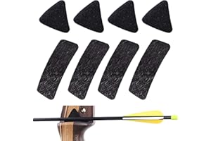 Catime 4 Paires Bâton de Repose-flèches en Fourrure Patchs Adhésifs pour Tir à l'arc, Coussinets de Repos de Flèche en Fausse pour Support d'arc à flèches d'arc Classique Arcs Recourbés et de Chasse