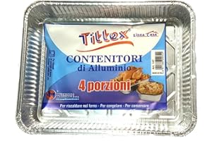 TITTEX VASCHETTE in Alluminio USA E Getta per Alimenti 4 porzioni_ 10 Confezioni da 3 Pezzi