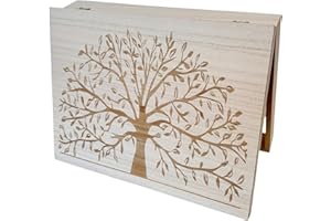 LEKE GO Tapa Contador de luz o Cubre Cuadros electricos Nórdico de Madera Tallada, Original y Decorativa (Arbol de la Vida Natural)