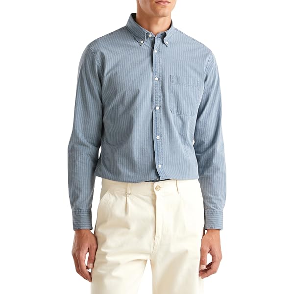 Chemise Garçon United Colors Of Benetton - Chambray Indigo, Manches Courtes, Poches Poitrine - Taille 110 Cm - 8