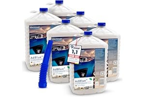 ‎SOLUTIONAR 30 L AdBlue® Harnstofflösung 32,5% für alle Fahrzeuge in praktische 5 L PET Kanister [6er SET ZUM SPARPREIS] einfaches Auffüllen effektives umweltschonendes Diesel Additiv