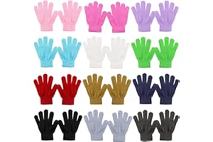 FIRITHYC Kid's Winter Magic Gloves, 12 Paare Winter Stretchy Warm Magic Gloves Fit für 6-10 Jahre alt Jungen oder Mädchen stricken Handschuhe