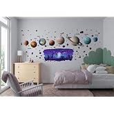 Uzay Temalı &Ccedil;ocuk Odası Duvar Sticker Seti | Astronot, Gezegenler &amp; Asteroit