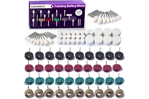 120 st poleringssats för Dremel, slipande sliphjul för roterande verktygstillbehör med 1/8 tums skaft, polerbitar för metall